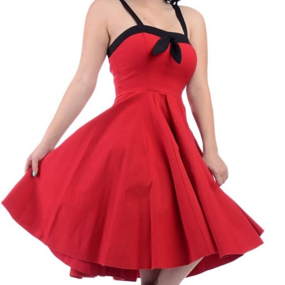 RockSteady Black and Red Swing Dress